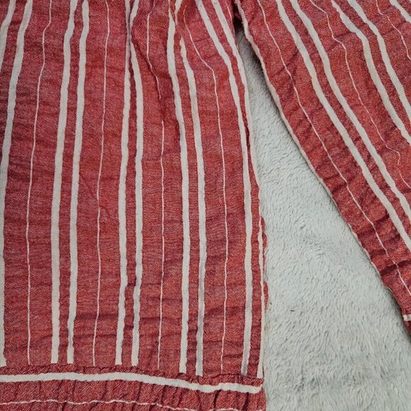 Anthropologie Ett:wa Red White Stripe Wide Leg Sleeveless Tied Jumper Women L - Picture 3 of 10